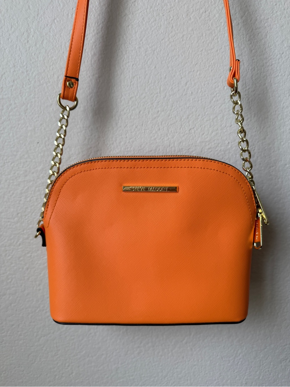 Steve Madden Orange Chain-Strap Crossbody